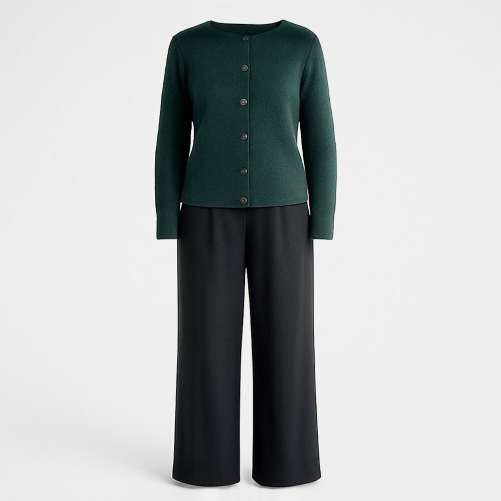 Vintage KORET Women's Green Jacket 100% Wool Size-12